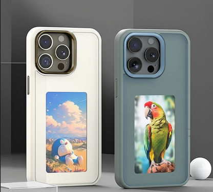 InkArt NFC – Coque E-Ink Personnalisable (Noir / Transparent) – Compatible iPhone